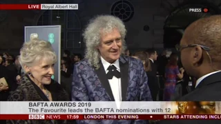 Brian May, Anita Dobson BAFTA Red Carpet 10/02/2019