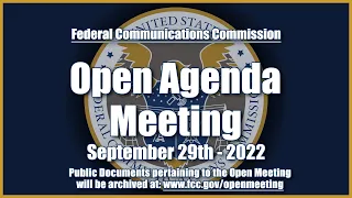 Open Commission Meeting - September 2022