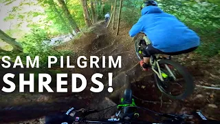 Sam Pilgrim is a Shred Machine on this Downhill Trail!