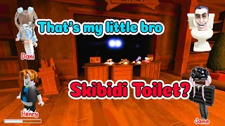 TEXT TO SPEECH | MY LITTLE BROTHER DRESSES LIKE SKIBIDI TOILET AND TROLL US ON ROBLOX