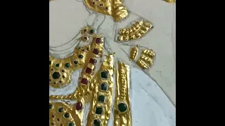 side face krishnar- Tanjore painting part-4