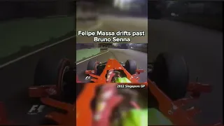 Felipe Massa drifts past Senna... #f1 #f1shorts