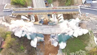 Sprengung Brücke Willertshagener Straße in Meinerzhagen am 30.04.2021