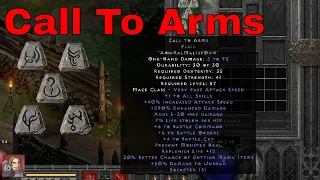 Diablo II Resurrected Rune Words - Call To Arms (Amn Ral Mal Ist Ohm)