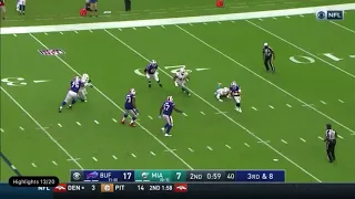 Josh Allen Stiff Arm vs Van Noy | Bills vs Dolphins