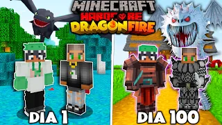 SOBREVIVI 100 DIAS NO MUNDO DE DRAGÕES NO MINECRAFT HARDCORE EM DUPLA - O FILME