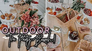 BACKYARD BRUNCH PARTY FOR SPRING! | Tea Party Theme Brunch Ideas