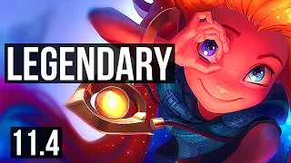 ZOE vs TRISTANA (MID) | 23/0/5, Legendary, Quadra, 1900+ games, 1.7M mastery | KR Diamond | v11.4