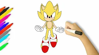 How to Draw Super Sonic | Sonic the Hedgehog