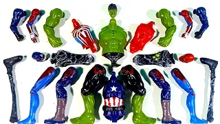 Merakit Mainan Hulk Smash vs Siren Head vs Spider-Man vs Captain America Superhero Avengers Toys