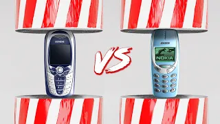 NOKIA 3310 vs SIEMENS C65 ПОД ГИДРАВЛИЧЕСКИМ ПРЕССОМ | гидравлический пресс против НОКИА и СИМЕНС