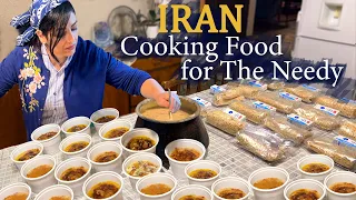 IRAN🕊She Cooks A Lot Of Food For The Needy💔Country Girl Daily Life These Days in the Village of Iran