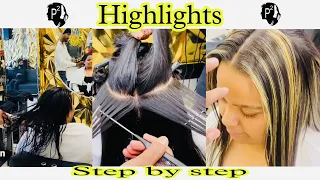 Highlight Color technique || Step by step || P SQUARE SALON