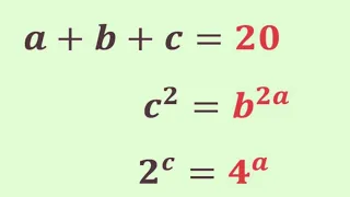 A Nice algebra math problem | Olympiad Question | Find the value of the a=?,b=?,c=?