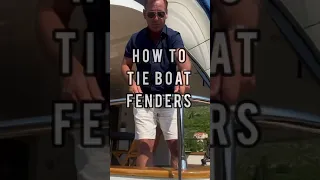 How to Tie Boat Fenders/Bumpers #shorts