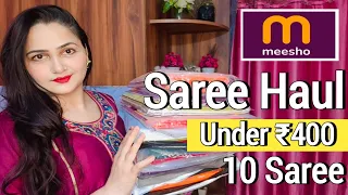Meesho Saree Haul Under 400 |  Meesho Party Wear Saree Haul | Party Wear Saree Haul  | Summer Saree