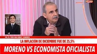 Guillermo Moreno vs economista oficialista 11/1/24