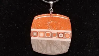 polymer clay pendant 34