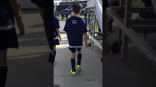 Walking onto Talen Energy Stadium field