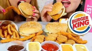 ASMR BURGER KING WHOPPER, CHICKEN FRIES, ONION RINGS, FRENCH FRIES 버거킹 | Kim&Liz ASMR