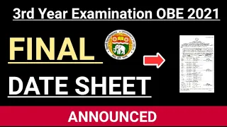 DU SOL Third year examination 2021 | Final Date sheet announced | College Updates