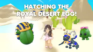HATCHING the ROYAL DESERT EGG TWICE! *LUCKY* in Adopt me!