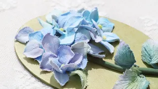 스컬프쳐페인팅 튜토리얼 다이아몬드형 나이프로 수국 만들기 Sculpture Painting Tutorial Making Hydrangea with Diamond Knife