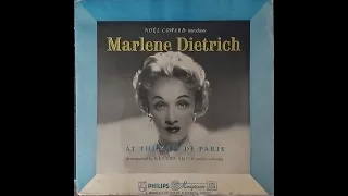 Marlene Dietrich 'Marlene Dietrich At The Cafe De Paris, London' 33⅓ 10" 1954 Album