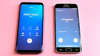 Samsung Galaxy S9 vs Samsung Galaxy S6edge Incoming call & outgoing call