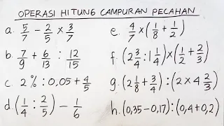 Operasi Hitung Campuran Pada Pecahan