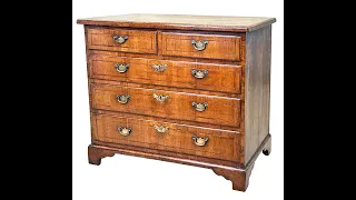 Small Georgian Walnut Chest Of Drawers