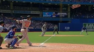 BAL@TOR: Machado plates two with a double