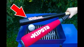 WHAT HAPPENS IF YOU DROP BASEBALL BAT INTO THE SHREDDING MACHINE?