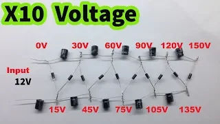 X10  Voltage Multiplier use capacitor