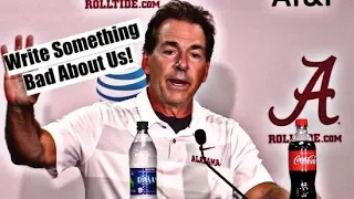 Alabama Crimson Tide Football: Nick Saban asks media to write something bad about Alabama Football