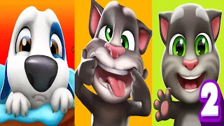 My Talking Tom2 vs My Talking Tom vs My Talking Hank | Hank Level 50 Tom lvl163 | Tom2 Lvl 85 Ep3910