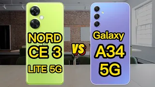 ONEPLUS NORD CE 3 LITE 5G VS SAMSUNG GALAXY A34 5G