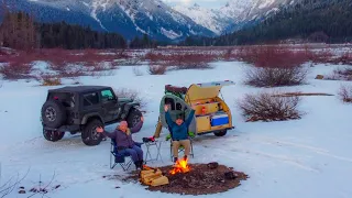 Winter Camping In The Mountains | Putting Our Teardrop Trailer To The Test