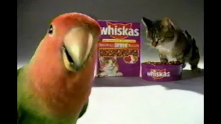 1995, WHISKAS, CAT FOOD, PARROT TALKING, television commercial