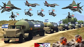 Israeli Army Weapon&Oil supply Convoy Destroyed By Irani Fighter Jets,Drones &War Helicopters  GTA 5