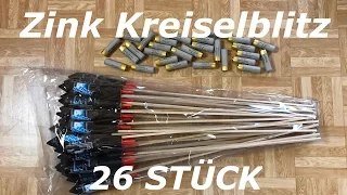 Zink Kreiselblitz Raketen - 26 STÜCK - MASSENSTART - 10.000 Abo Special