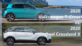 2020 Volkswagen T-Cross vs 2020 Opel Crossland X (technical comparison)