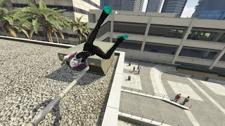 GTA 5 Random And Funny Fails #55 - (SpiderWoman Gwen Stacy - Parkour And Moon Gravity)