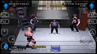 WWE SmackDown here comes the pain Undertaker no Smack vs Goldberg vs Brock Lesnar match