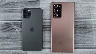 iPhone 11 Pro Vs Samsung Galaxy Note 20 Ultra - Speed Test