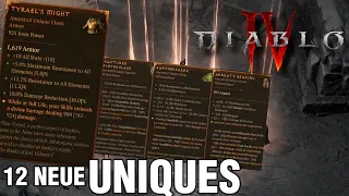 DAS sind ALLE 12 kommenden UNIQUES für SEASON 4 in DIABLO IV