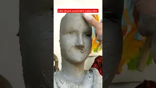 sculpting cement statue #cute #sculpture #painting #murti