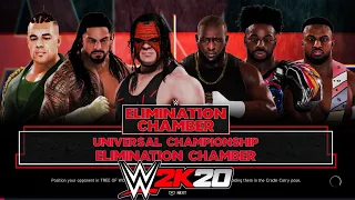 WWE 2K20 Elimination Chamber - Kane VS. Roman Reigns VS. Omos VS. Xavier Woods VS. Big E VS. Azeez