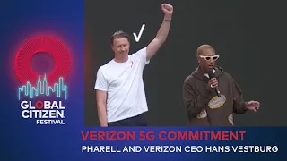 Pharrell Announces Verizon’s Commitment to Bring 5G to Schools | Global Citizen Festival NYC 2019