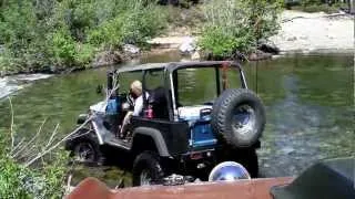 Fordyce Trail river crossing in an early Landcruiser